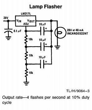 LM317L Lamp Flasher Schematic